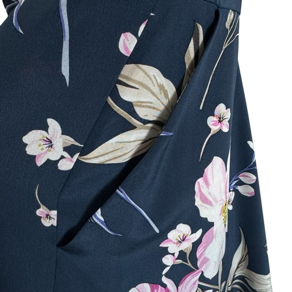 YUMI KIM Pretty Woman Silk Midi Dress in Secret Admirer Navy Blue Floral Small - Picture 3 of 10